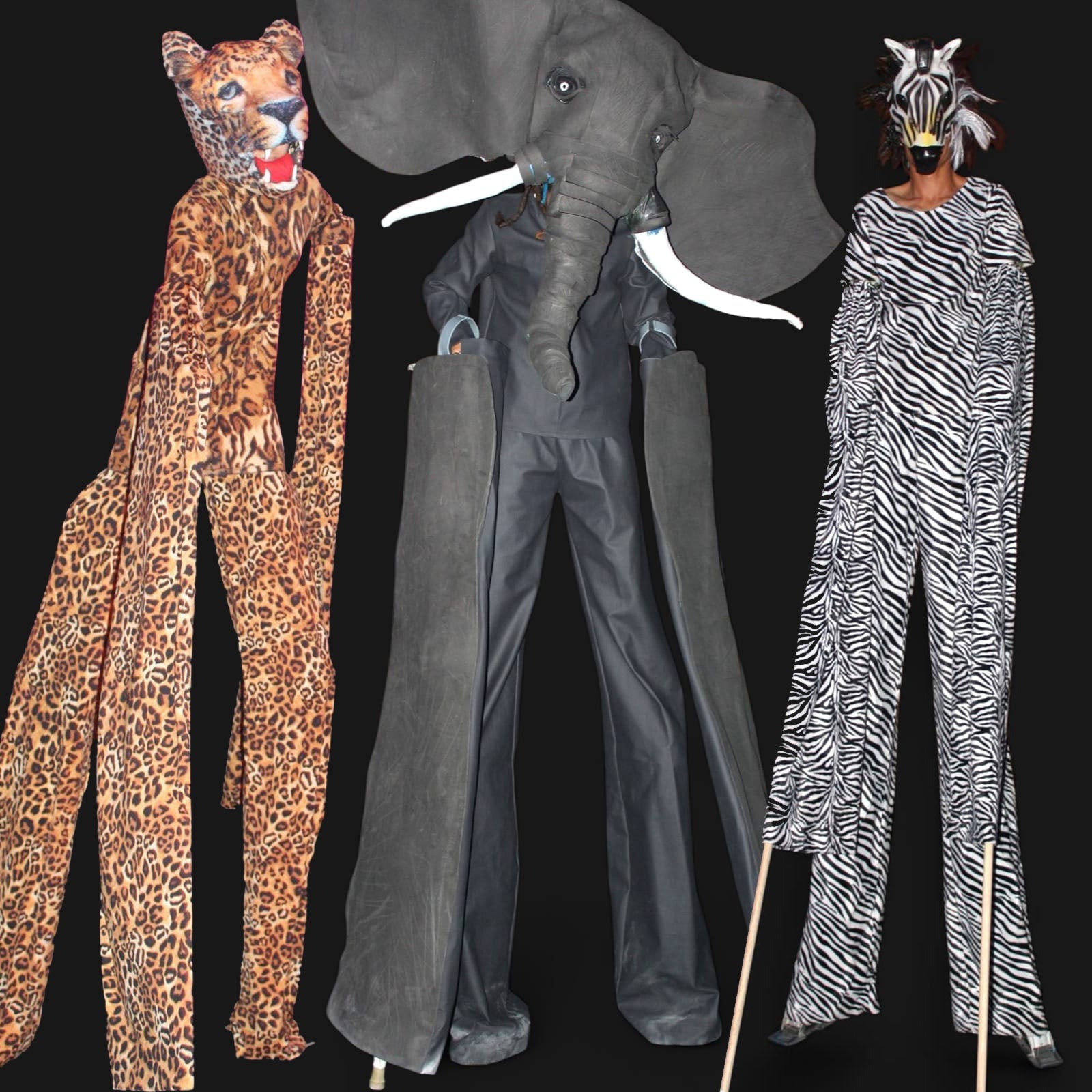 4 X LEGGED STILT WALKERS