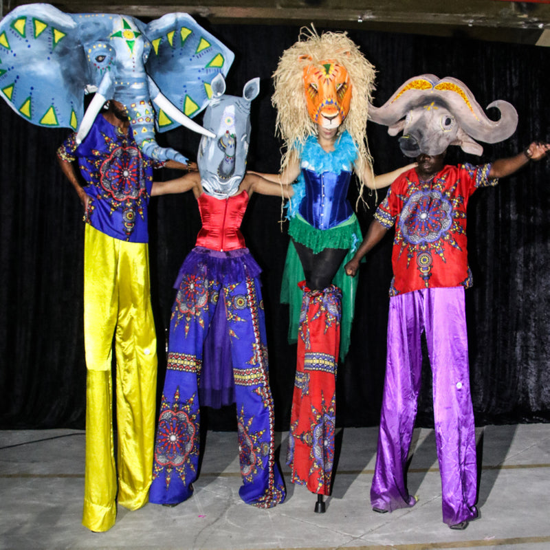 BIG FIVE STILT WALKERS – BIG FIVE STILT WALKERS entertainment hire, South Africa